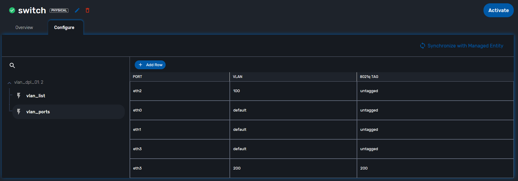 vlan simple 11