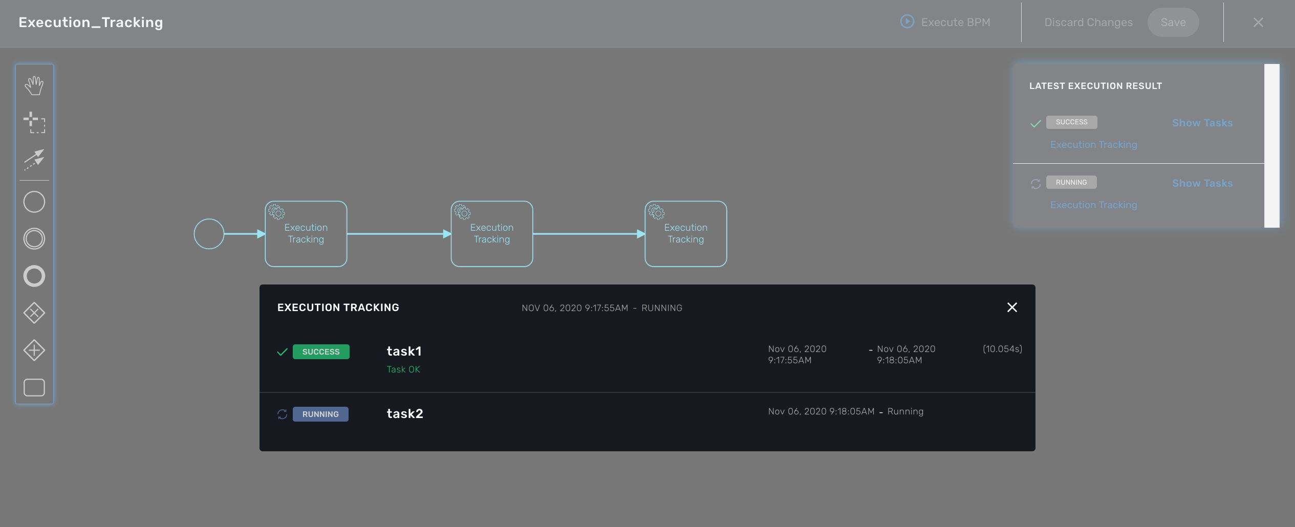 bpm execution tracking